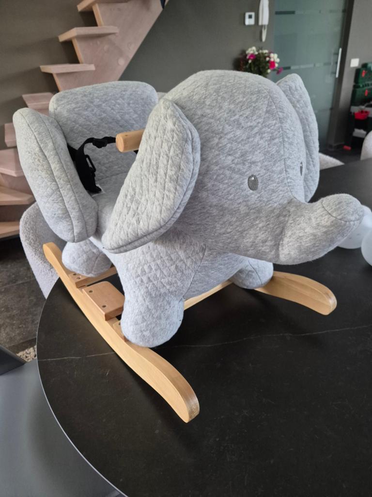 Schommelstoel - olifant- NATTOU, Kinderen en Baby's, Speelgoed | Hobbelfiguren, Ophalen, Gebruikt