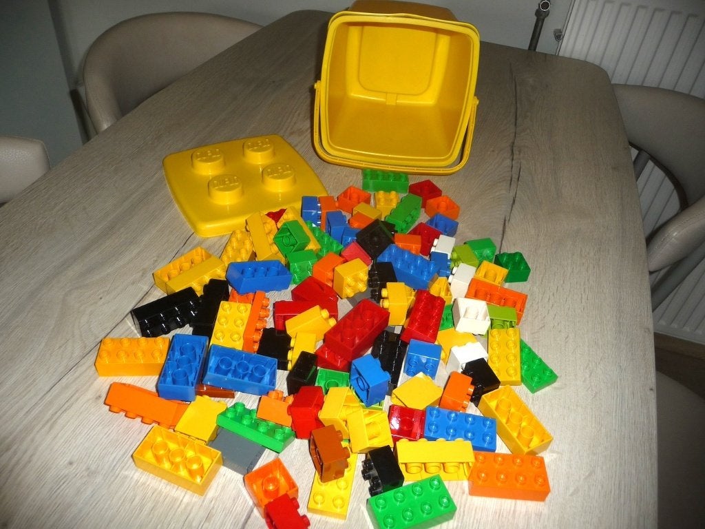 DUPLO doos vol met 100 blokjes, Kinderen en Baby's, Speelgoed | Duplo en Lego, Ophalen of Verzenden, Zo goed als nieuw, Duplo