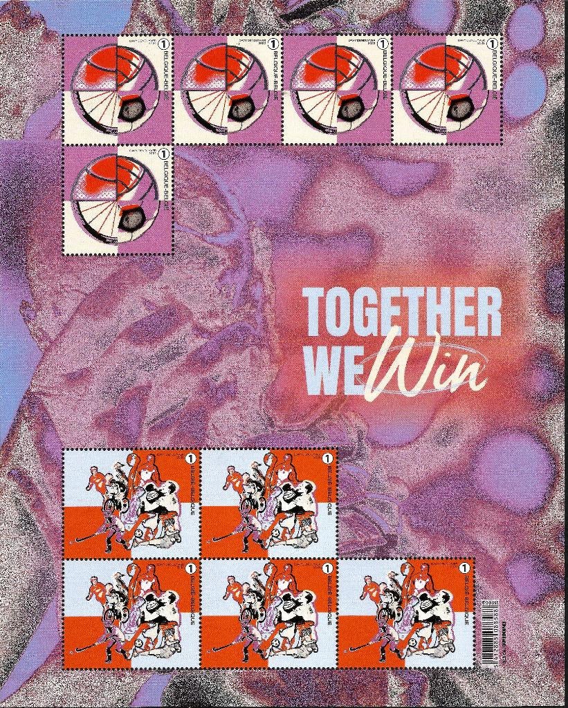 2022 Together we win OBP 5097/8**, Postzegels en Munten, Postzegels | Europa | België, Postfris, Orginele gom, Sport, Zonder stempel