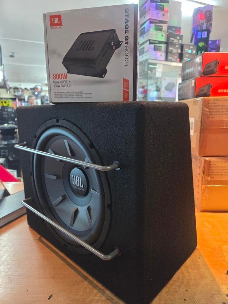 JBL 1000W Subwoofer pack  woofer+versterker+kabelset, Niet ingevuld, Gebruikt, Niet ingevuld, Ophalen of Verzenden