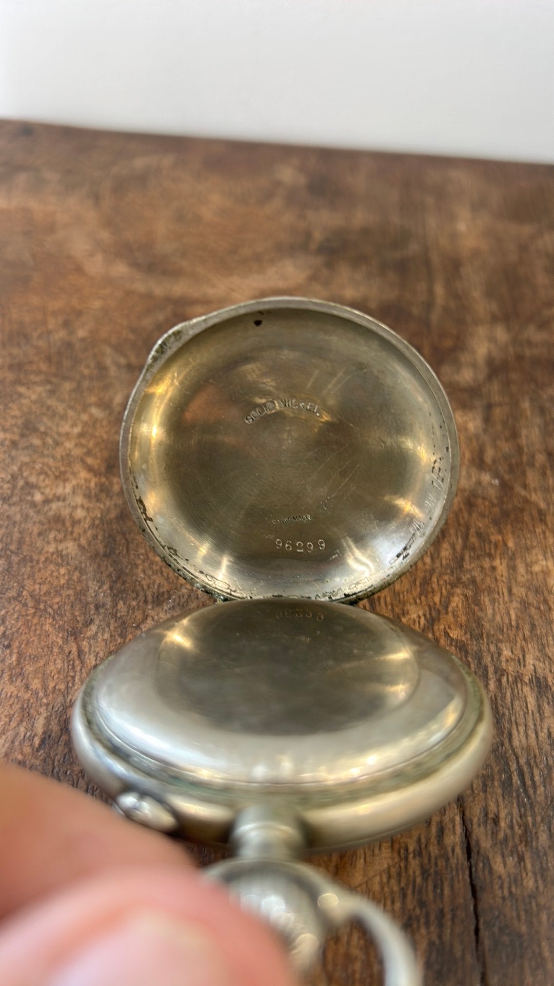 antiek zakhorloge in spoorwegstijl, van Roskopf, Handtassen en Accessoires, Overige merken, Overige materialen, Zakhorloge, Gebruikt