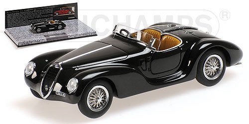 Minichamps Alfa Romeo 6C 2500 SS Corsa Spider zwart 1:43, Hobby en Vrije tijd, Ophalen, Nieuw, Auto, MiniChamps