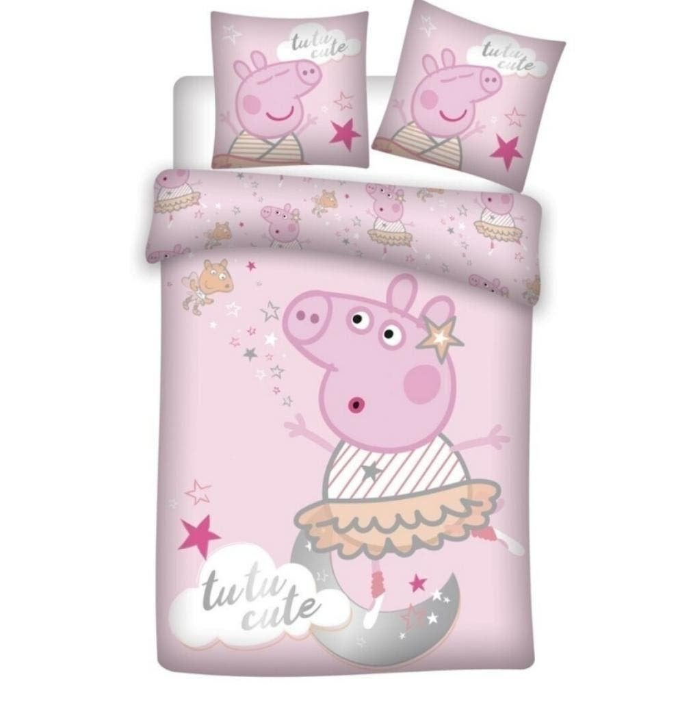 Peppa Pig Dekbedovertrek 140 x 200 cm - Tutu, Meisje, Dekbedovertrek, Nieuw, Ophalen of Verzenden