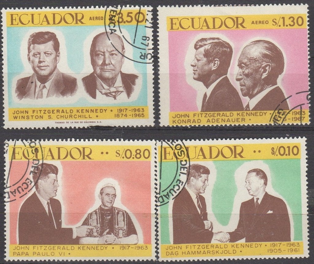 Ecuador - John F. Kennedy, Verzenden, Gestempeld