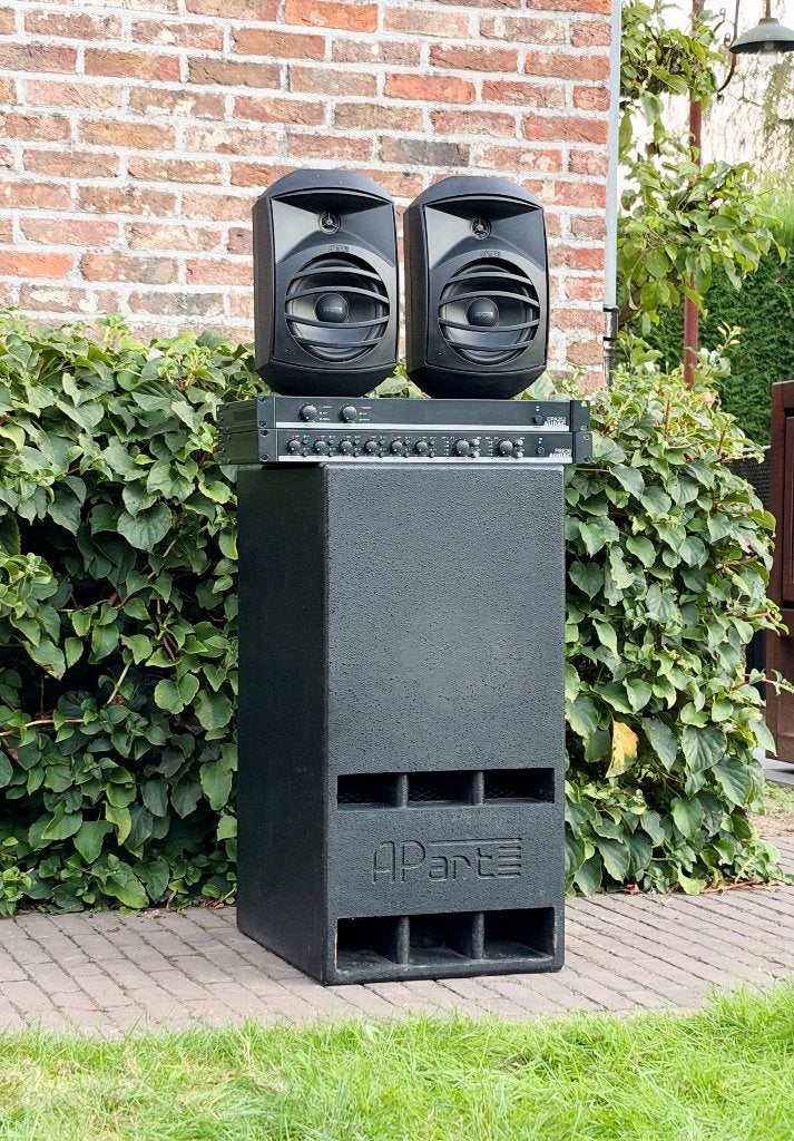 APART / AUDAC / SUB 2400 + MASK6 Set, Ophalen, Zo goed als nieuw, 150 watt of meer, Stereo speakers