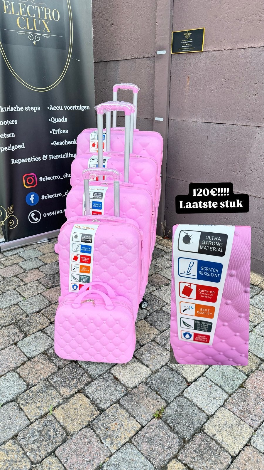 Reiskoffers 5-delig XXL Harde koffer /Trekstang / 360*wielen, Ophalen of Verzenden, Nieuw