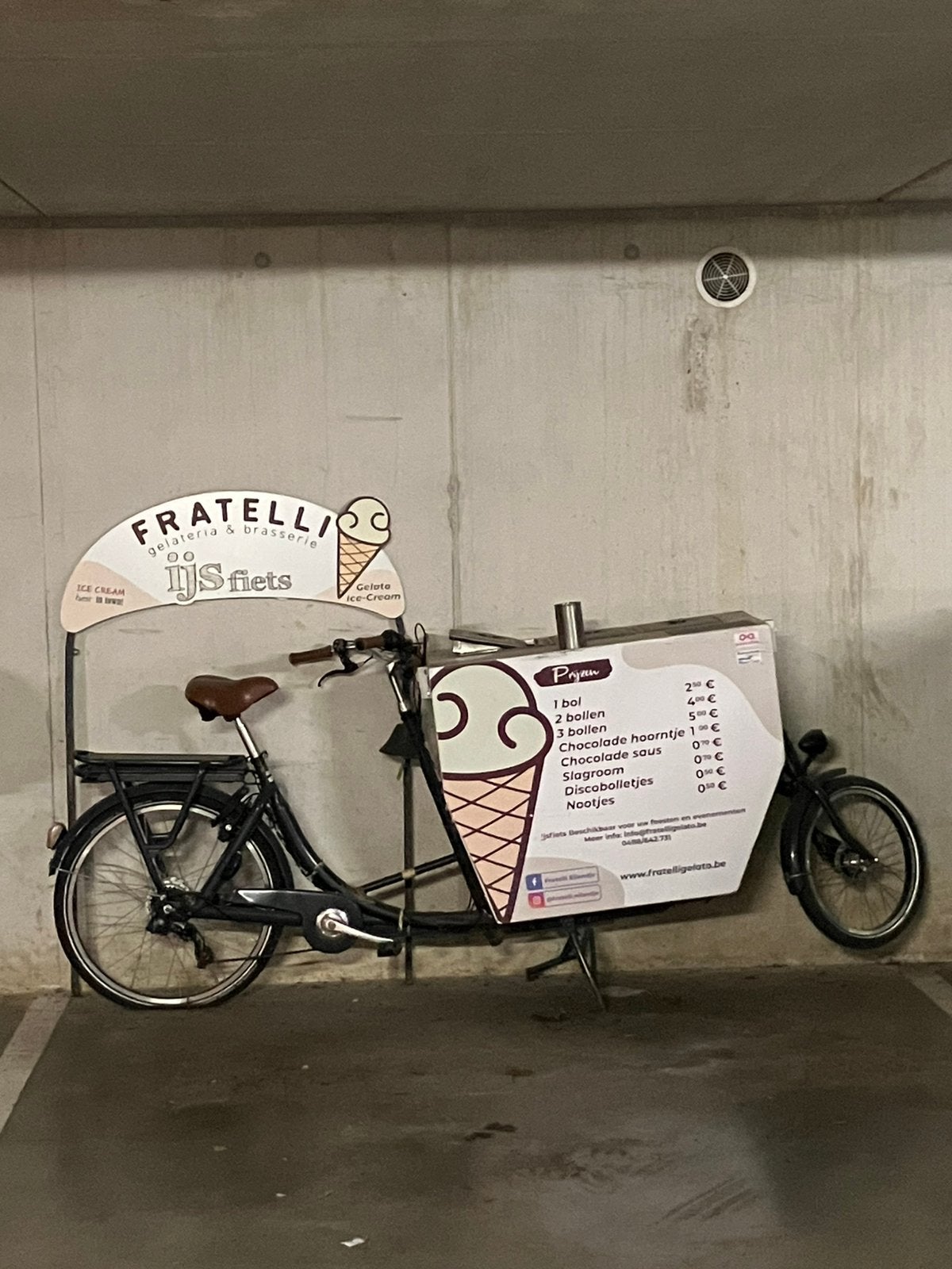 Elektrische ijsfiets met koel elementen, Fietsen en Brommers, Ophalen of Verzenden, Gebruikt