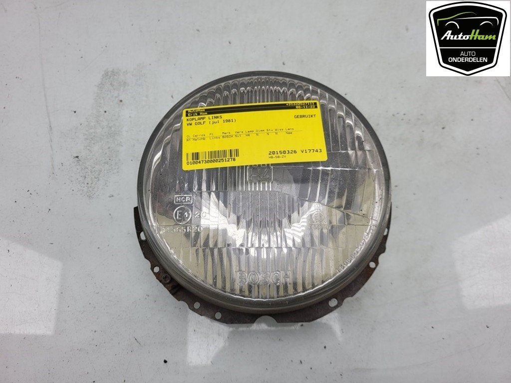 PHARE / OPTIQUE AVANT GAUCHE Golf I (17) (|111941039N|), Utilisé, Volkswagen