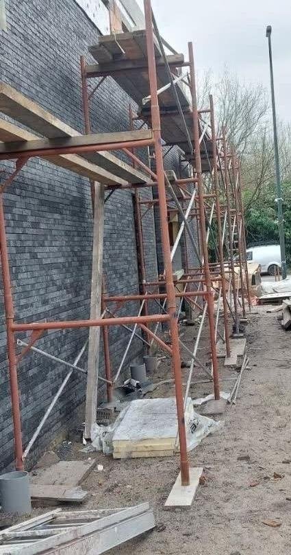 KADERSTELLING 100m2 mogelijk ideaal voor doe het zelver, Doe-het-zelf en Bouw, Ophalen, Zo goed als nieuw, Overige typen, 5 meter of hoger