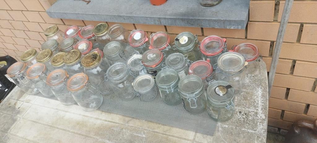 pots de conservation hermétique verre, Maison & Meubles, Enlèvement, Comme neuf, Verre, Autres styles