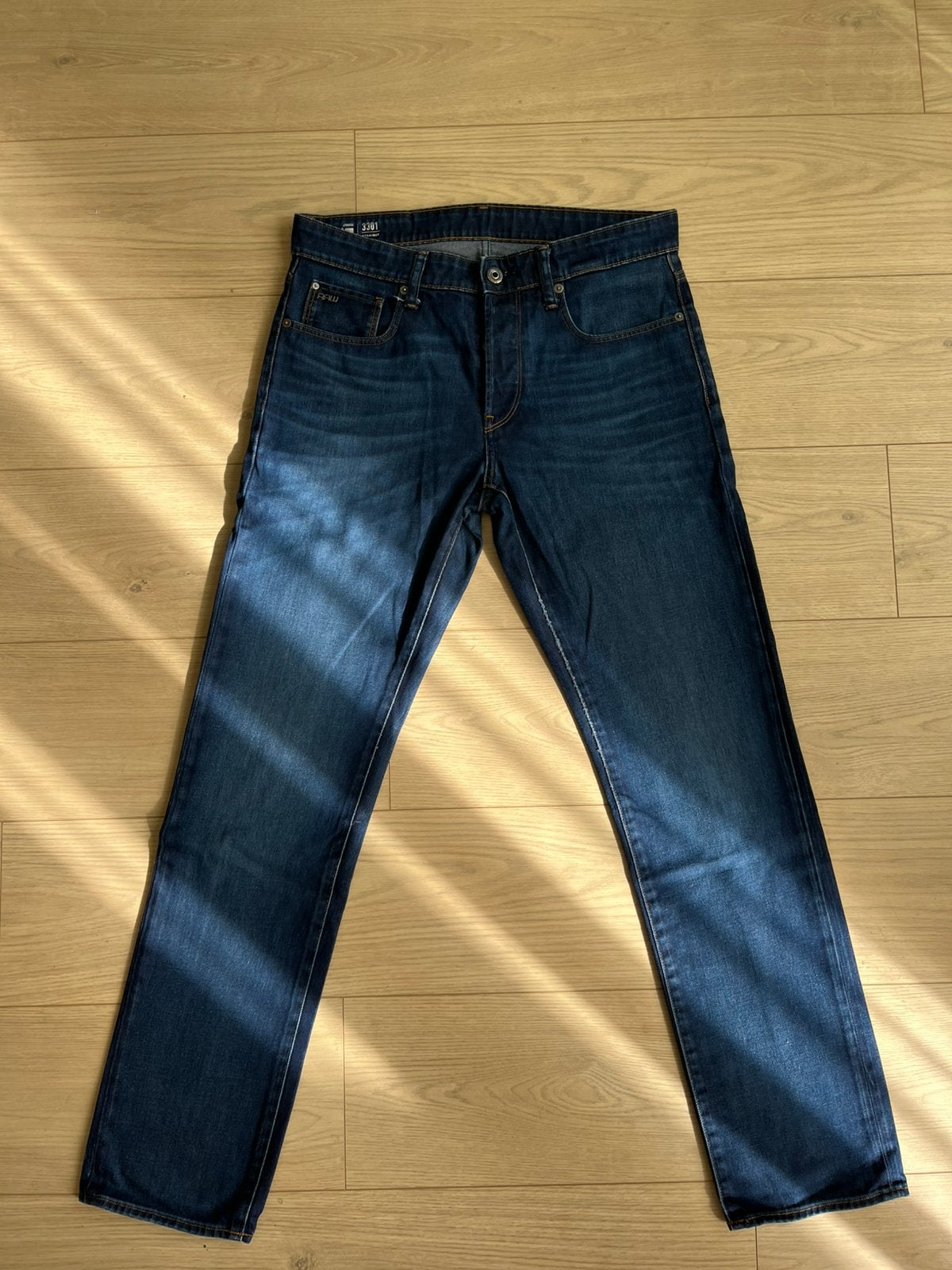 G- star RAW 3301 STRAIGHT broek jeans W32 L34 Z.G.A.N., Ophalen of Verzenden, Zo goed als nieuw, W32 (confectie 46) of kleiner
