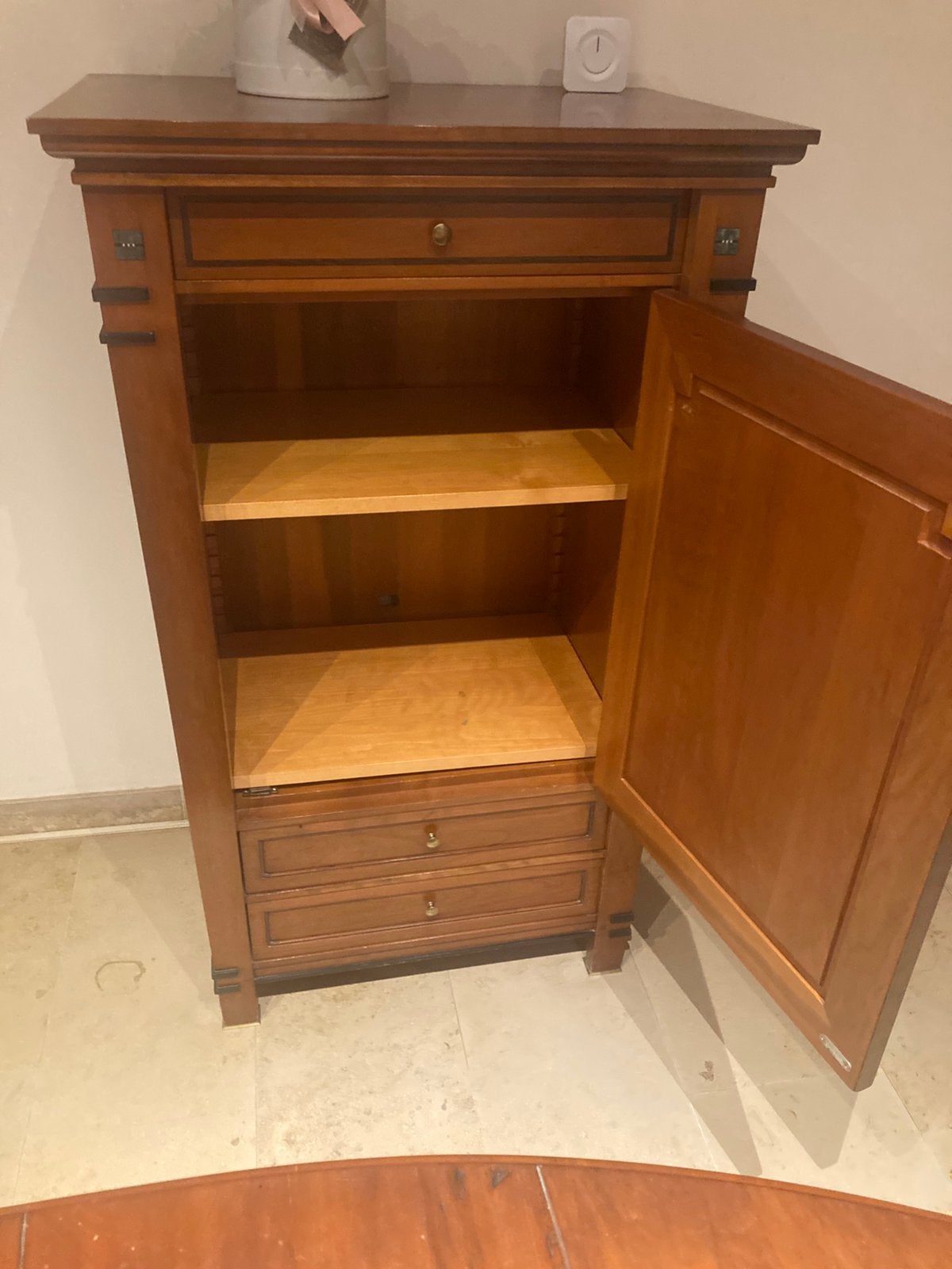Meubles Hifi, Maison & Meubles, Enlèvement, Comme neuf, Cerisier