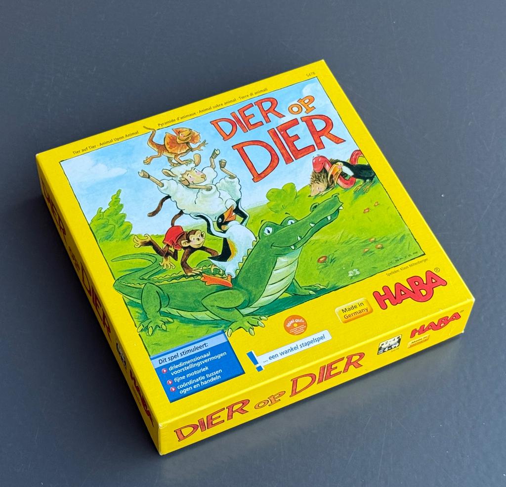 Haba – Dier op dier, Kinderen en Baby's, Ophalen, Zo goed als nieuw, Bouwen
