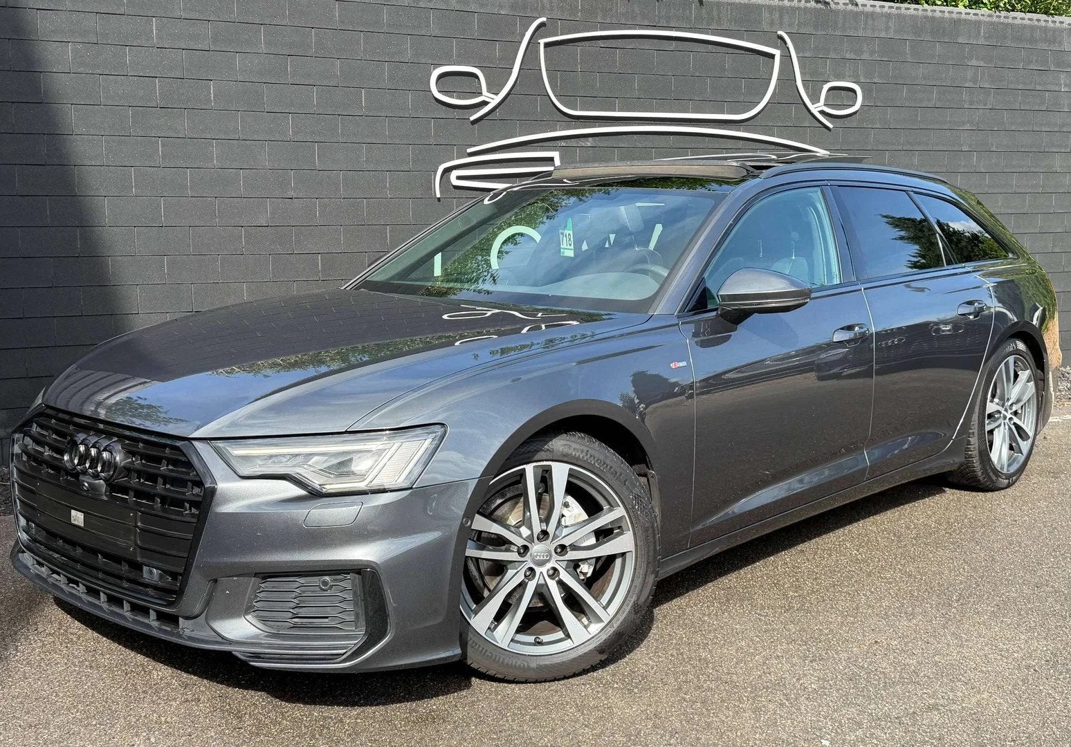 Audi A6 Avant 40 TDi S tronic S-Line+NAVI+AIRCO+CAMERA+EURO, Autos, Cuir, Argent ou Gris, Achat, Euro 6