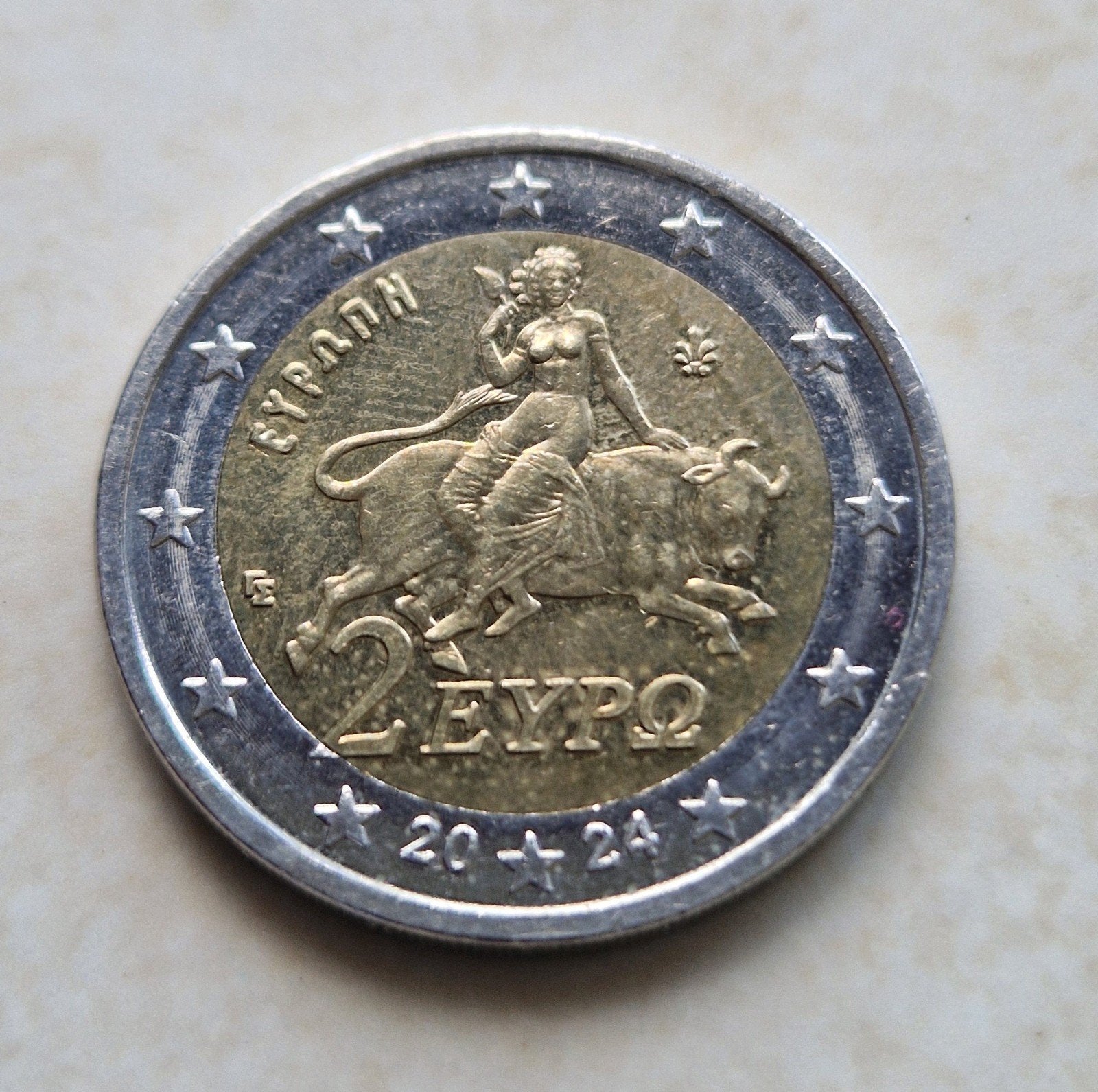 2024 Greece , 2 Euro Coin, Postzegels en Munten, Ophalen of Verzenden
