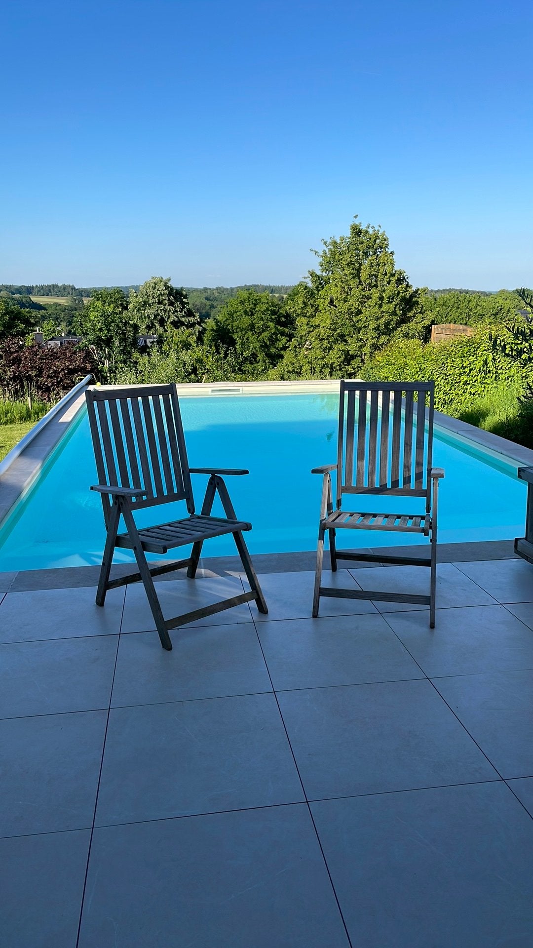 2 Fauteuils teck, Enlèvement, Comme neuf, Bois de teck, Pliant