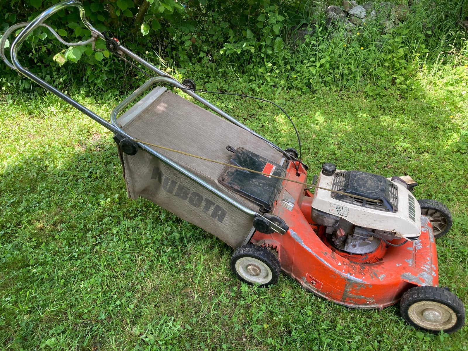 Kubota grasmaaier voor onderdelen, Tuin en Terras, Ophalen, Gebruikt, Benzine-grasmaaier, Opvangzak