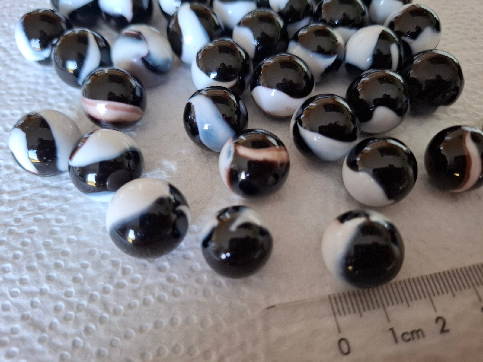 "Vintage Peltier NLR Zebra Marbles", Antiek en Kunst, Ophalen