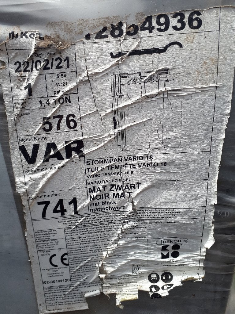 Dakpannen stormpan vario 18 mat zwart, Enlèvement, Neuf, Noir, Tuiles