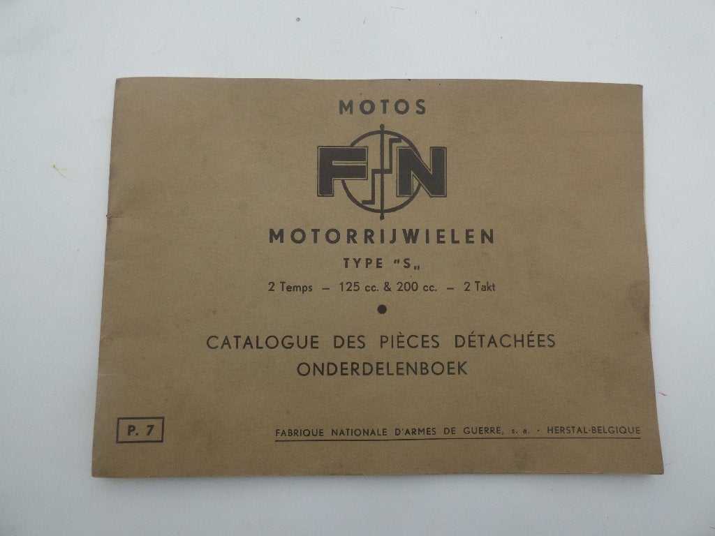 MANUEL DE PIÈCES À 2 TEMPS DES FN 125 cc et 200 cc, Motos, Enlèvement ou Envoi