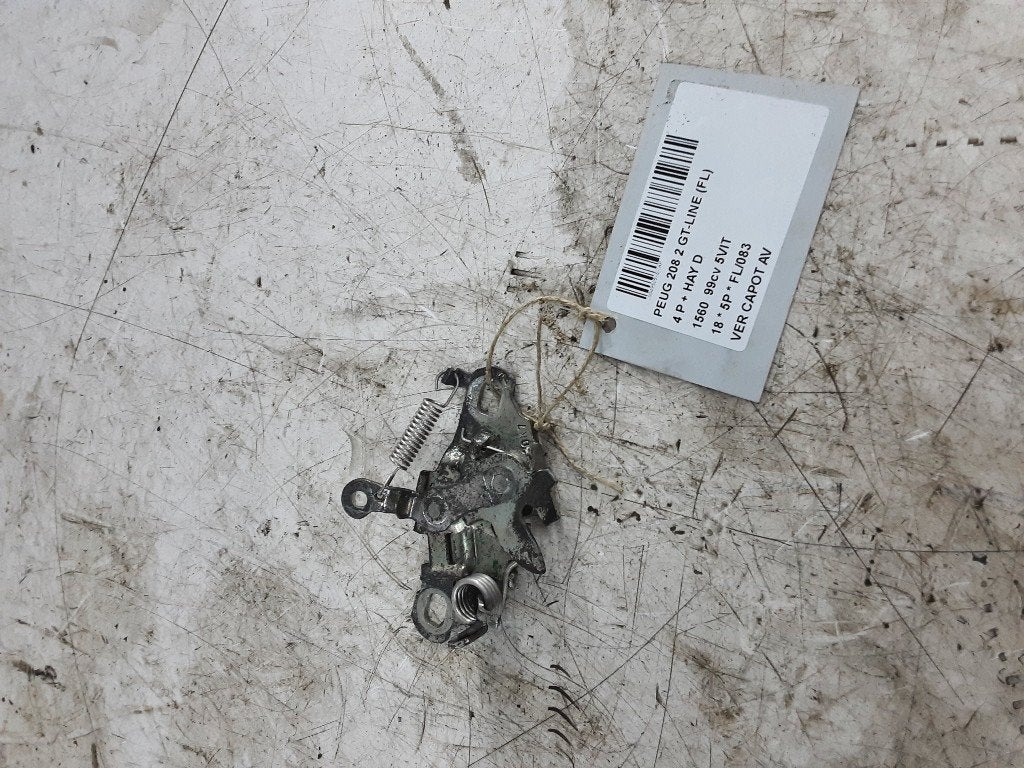 SERRURE CAPOT Peugeot 208 I (CA / CC / CK / CL), Autos : Pièces & Accessoires, Mevr. I. Hauben, Utilisé, Rue de l'Espoir 34 34
4030  GRIVEGNÉE, BE