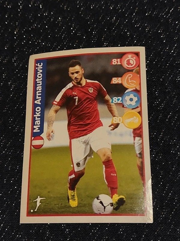Football Superstar Sticker : Marko Arnautovic / Oostenrijk, Verzamelen, Ophalen of Verzenden, Nieuw, Poster, Plaatje of Sticker