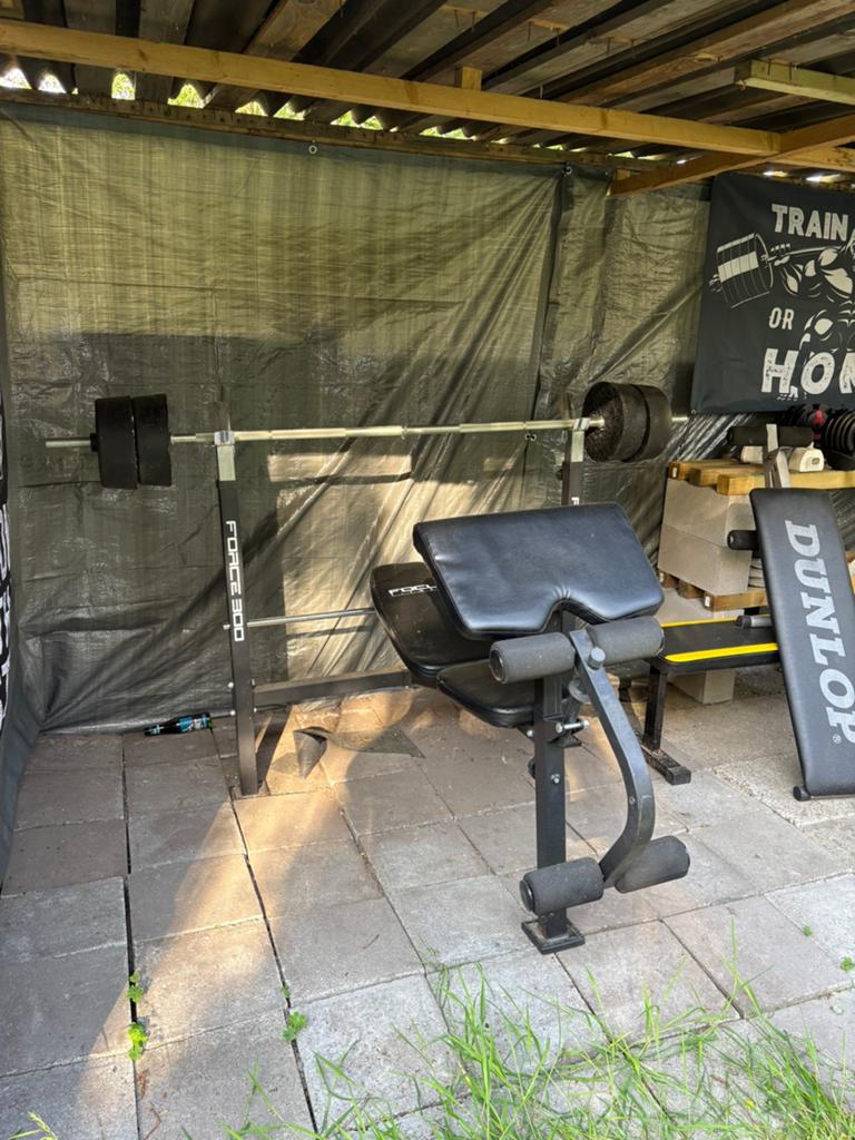 Benchpress incl bicep / legcurl, Ophalen, Zo goed als nieuw