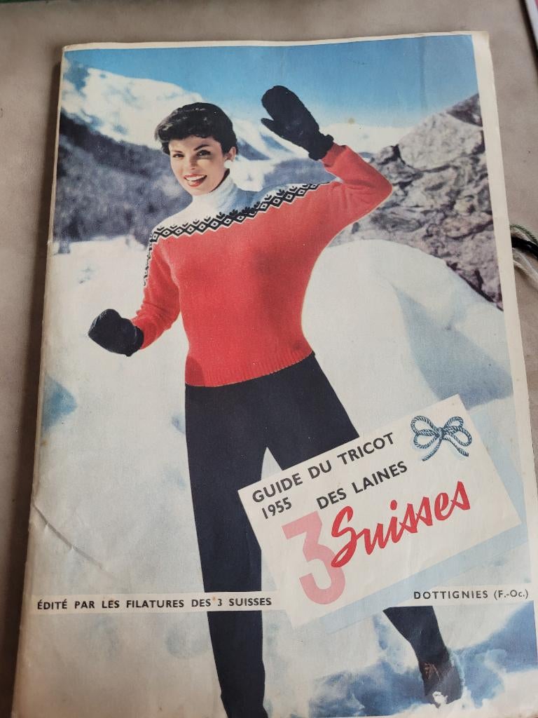 guide rare Tricot 3 Suisses complet 1955/couleurs/lettre, Envoi, 1940 à 1960, Journal ou Magazine