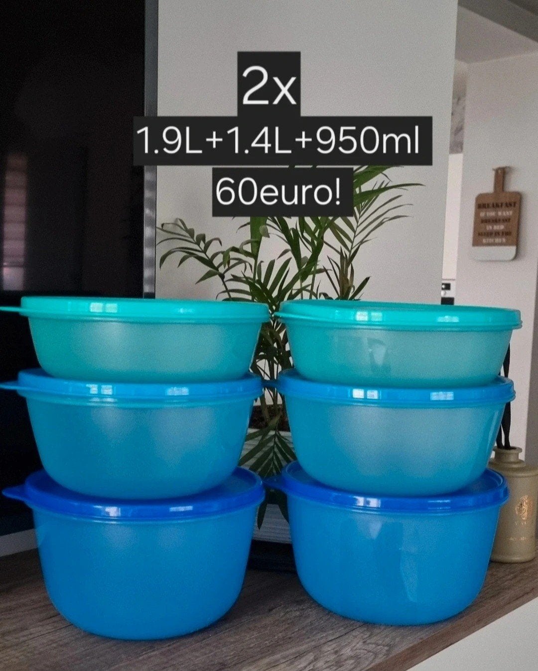 Tupperware bewaarpotjes set 60euro Nieuw, Ophalen of Verzenden