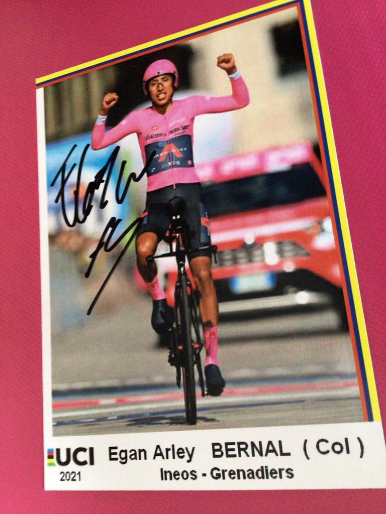 wielerkaart 2021 giro team ineos  egan bernal  signe, Envoi, Comme neuf