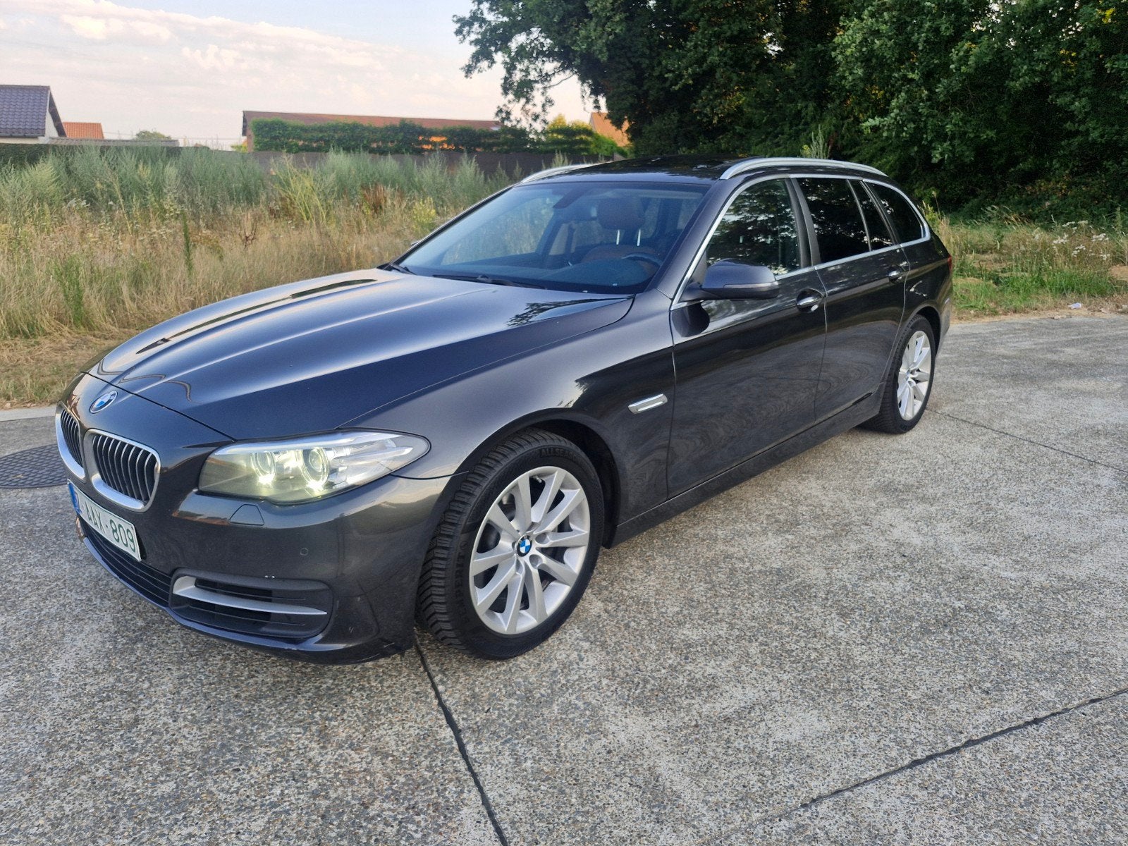 BMW 520D TOURING 120KW EURO6 2014 AUTOMATIQUE PANO NAVI XÉNO, Autos, BMW, Cuir, Argent ou Gris, Euro 6, Entreprise