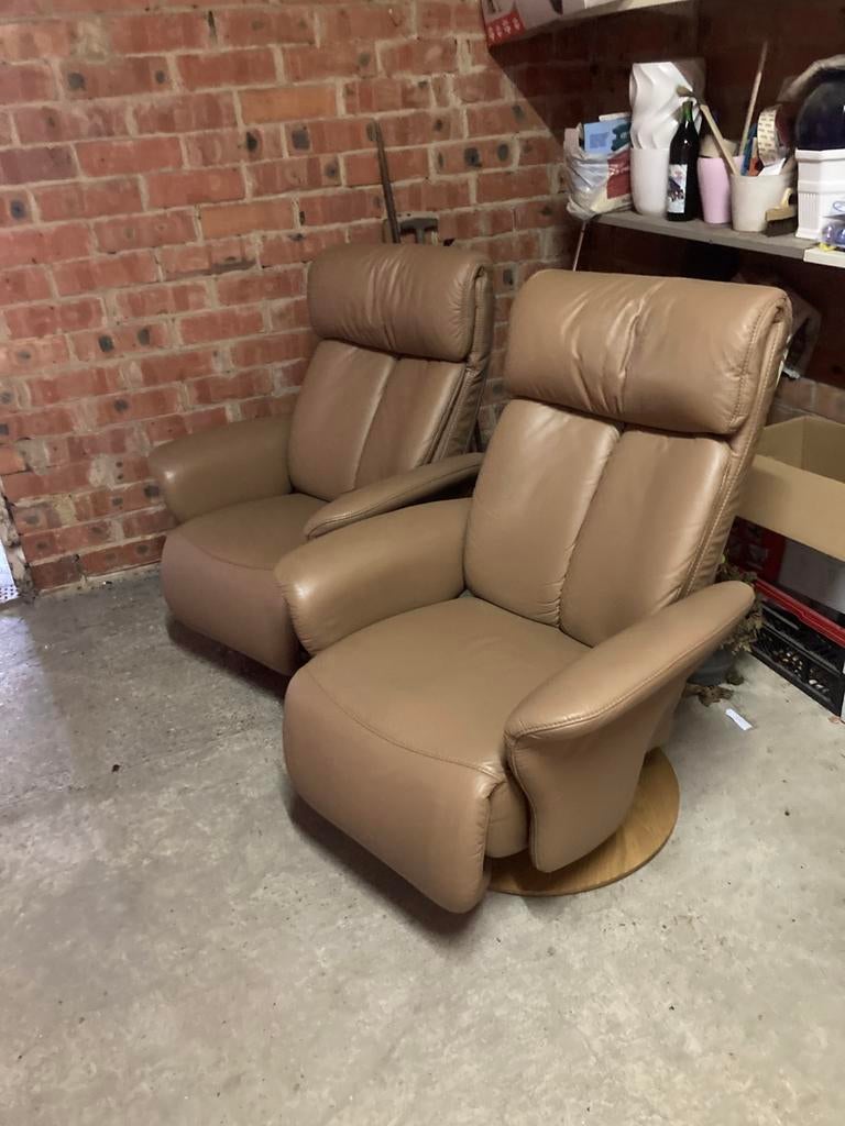 2 elektrische relaxzetels, Huis en Inrichting, Fauteuils, Ophalen, Zo goed als nieuw