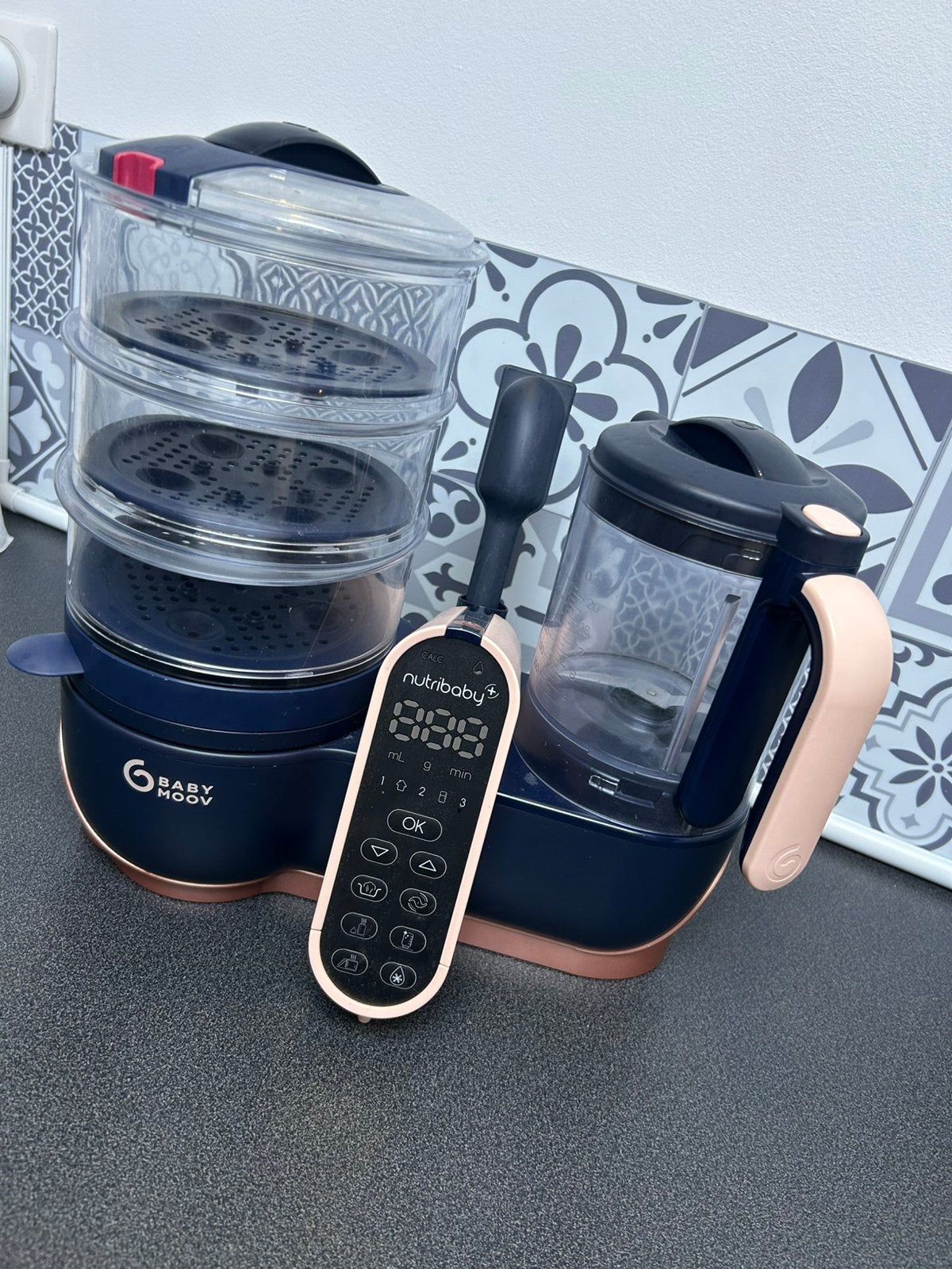 🍼 Robot cuiseur multifonction Babymoov Nutribaby+, Enlèvement ou Envoi, Comme neuf, Bleu