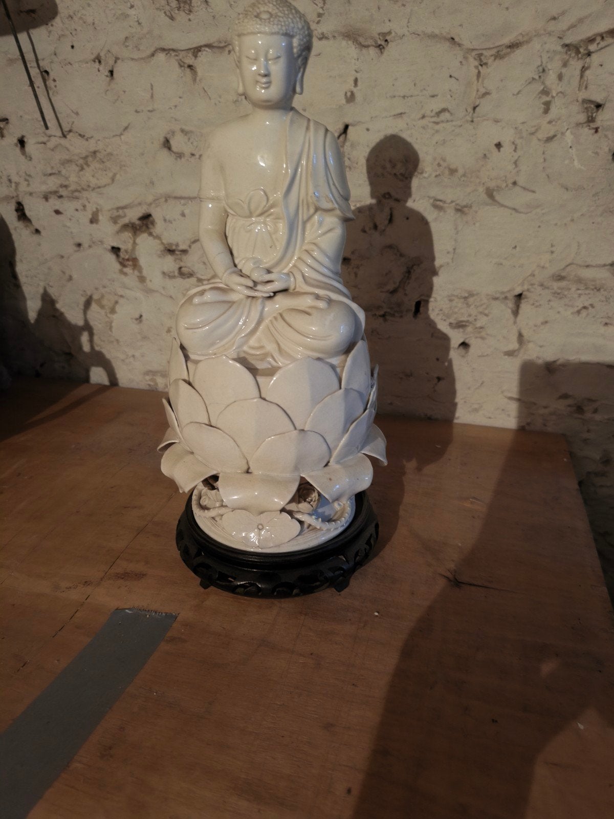 Statue de Bouddha, Antiquités & Art, Chine, Enlèvement, Sculpté, Blanc