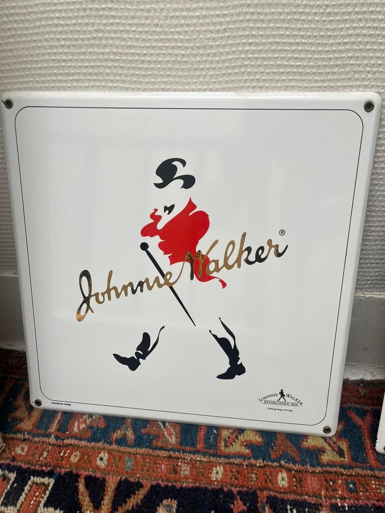 Emmaile reclamebod johhny walker gelimiteerd, Verzamelen, Ophalen of Verzenden, Reclamebord