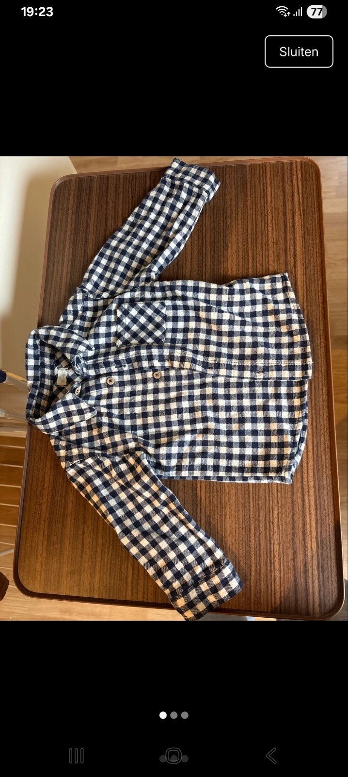 flanel geruit hemdje maat 86., Kinderen en Baby's, Zeeman, Nieuw, Ophalen of Verzenden, Overhemdje of Bloesje