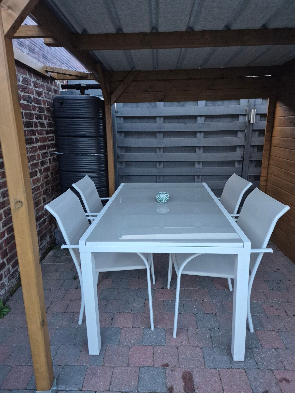Leuke tuinset uitbreidbaar met 8 stoelen, Ophalen, Tuinset