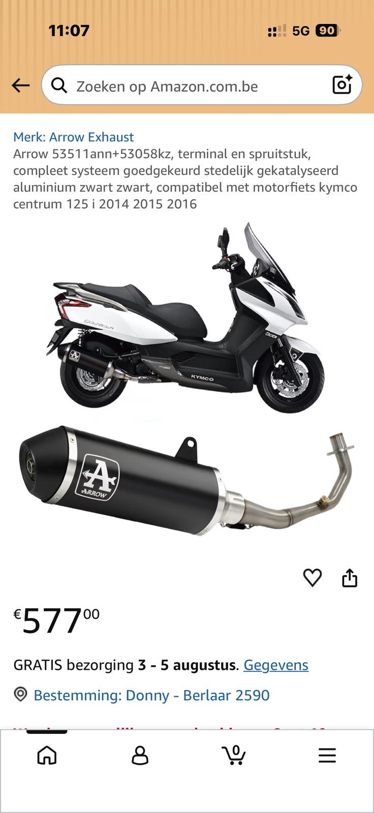 Kymco, Motoren, Ophalen, Gebruikt