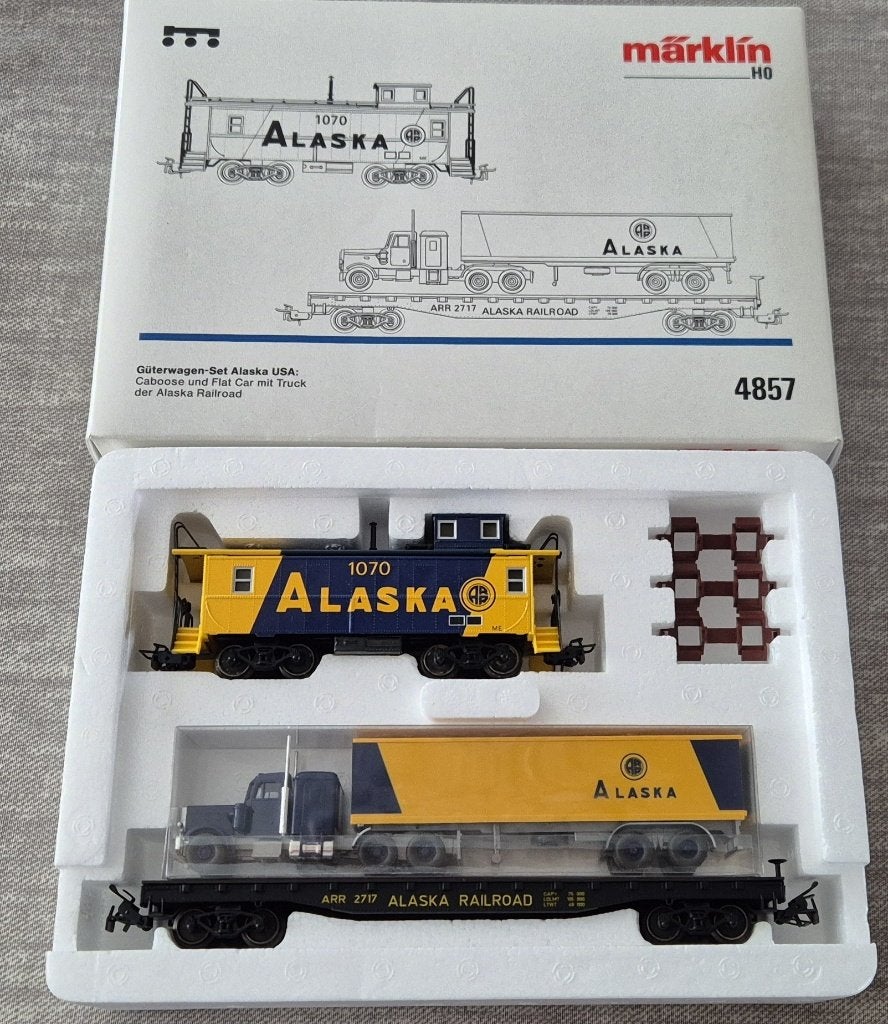 Märklin 4857 Alaska goederenwagen set, Enlèvement ou Envoi, Courant alternatif, Wagon, Comme neuf