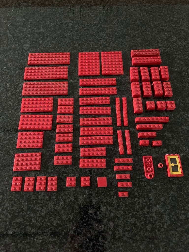 Set bouwstenen ( rood ), Kinderen en Baby's, Speelgoed | Duplo en Lego, Ophalen of Verzenden, Gebruikt, Losse stenen, Lego