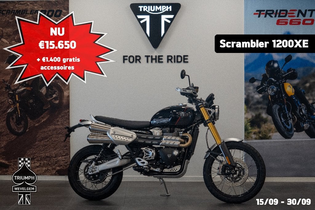 Triumph Scrambler 1200 XE, Permis Moto A, Entreprise, Plus de 35 kW, 2 cylindres