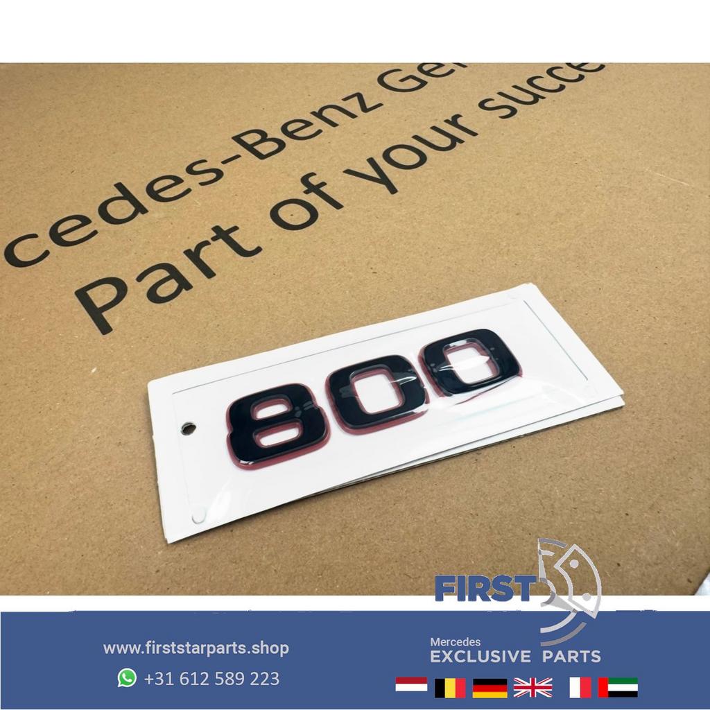 BRABUS 800 ROCKET STICKER LETTERS ZWART / ROOD LOGO ACHTERKL, Gebruikt, -, Ophalen of Verzenden, Achter