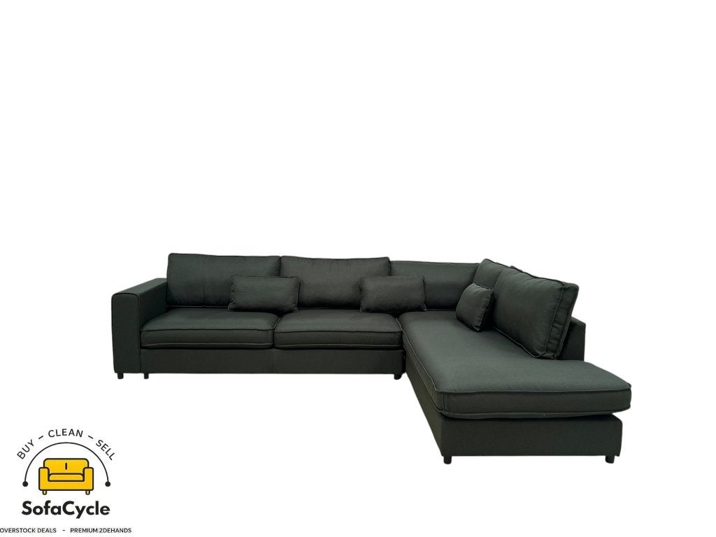 Hoekzetel groen, afneembare hoezen, hoek rechts – nieuw, Gebruikt, Stof, Zonnestraat 223-229, 9600 Ronse, België, Info@sofacycle.be