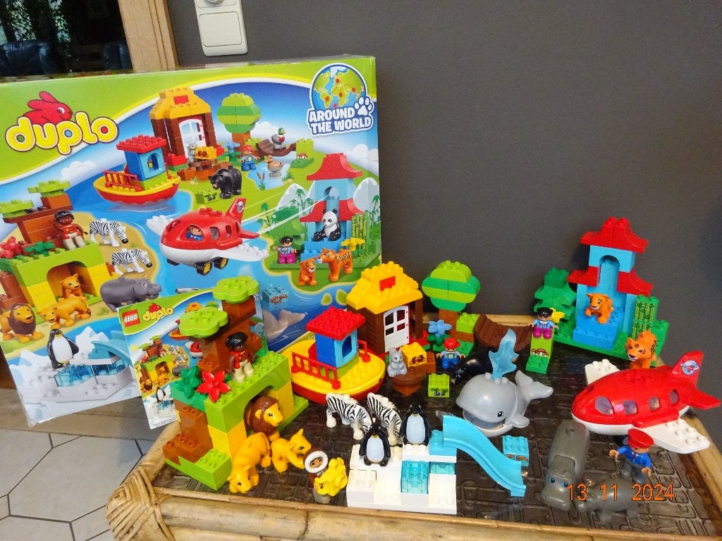 Lego Duplo rond de wereld *10805*PRIMA STAAT*, Kinderen en Baby's, Ophalen of Verzenden, Duplo