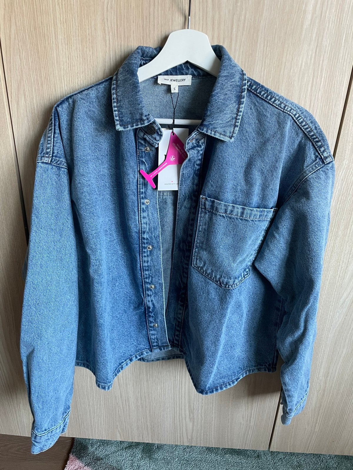 Denim Blouse Blauw My Jewellery Maat S NIEUW, Kleding | Dames, Ophalen of Verzenden, Nieuw, Maat 36 (S), Blauw