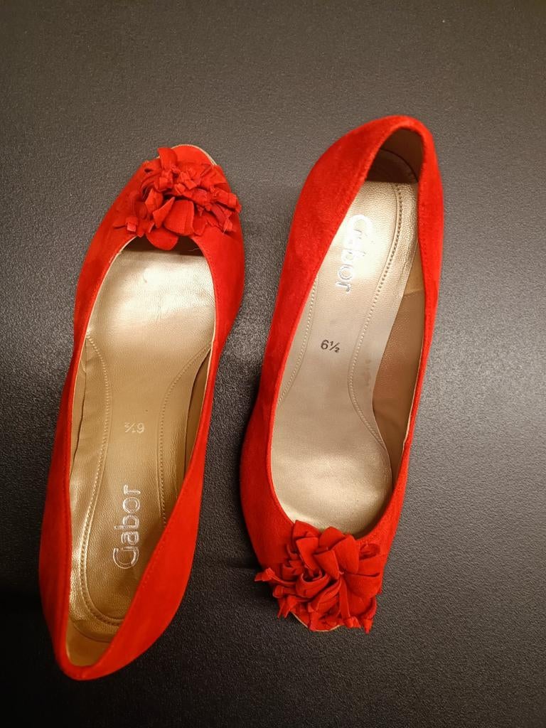 Rode schoenen Gabor met hak, Ophalen, Gabor, Nieuw, Rood