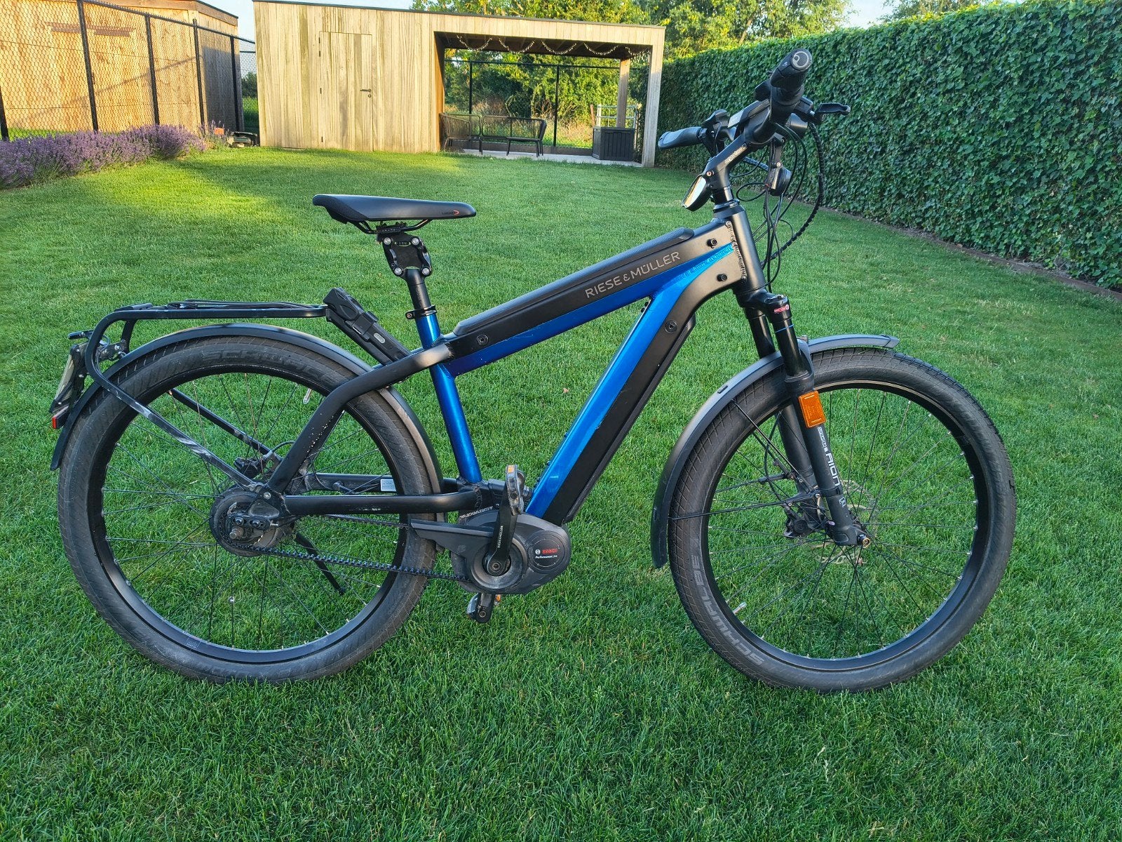 Riese & Muller Supercharger speed pedelec (maat 49 - M), Autres marques, 47 à 51 cm, 50 km par batterie ou plus, Enlèvement