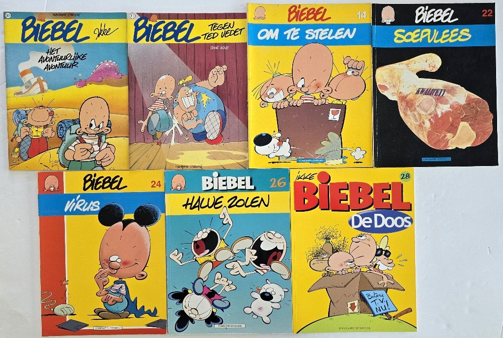 Strips -  Biebel - lot 7 albums, Boeken, Ophalen of Verzenden