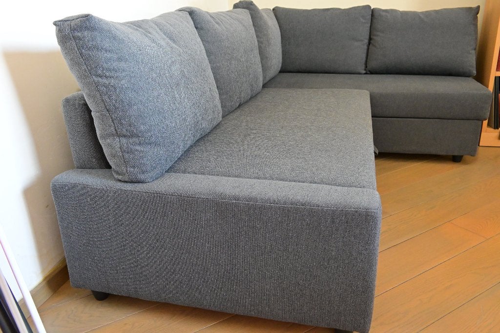 Ikea zit- en slaapbank, Huis en Inrichting, Slaapkamer | Slaapbanken, Zo goed als nieuw, 160 cm, Overige maten, Tweepersoons, Grijs