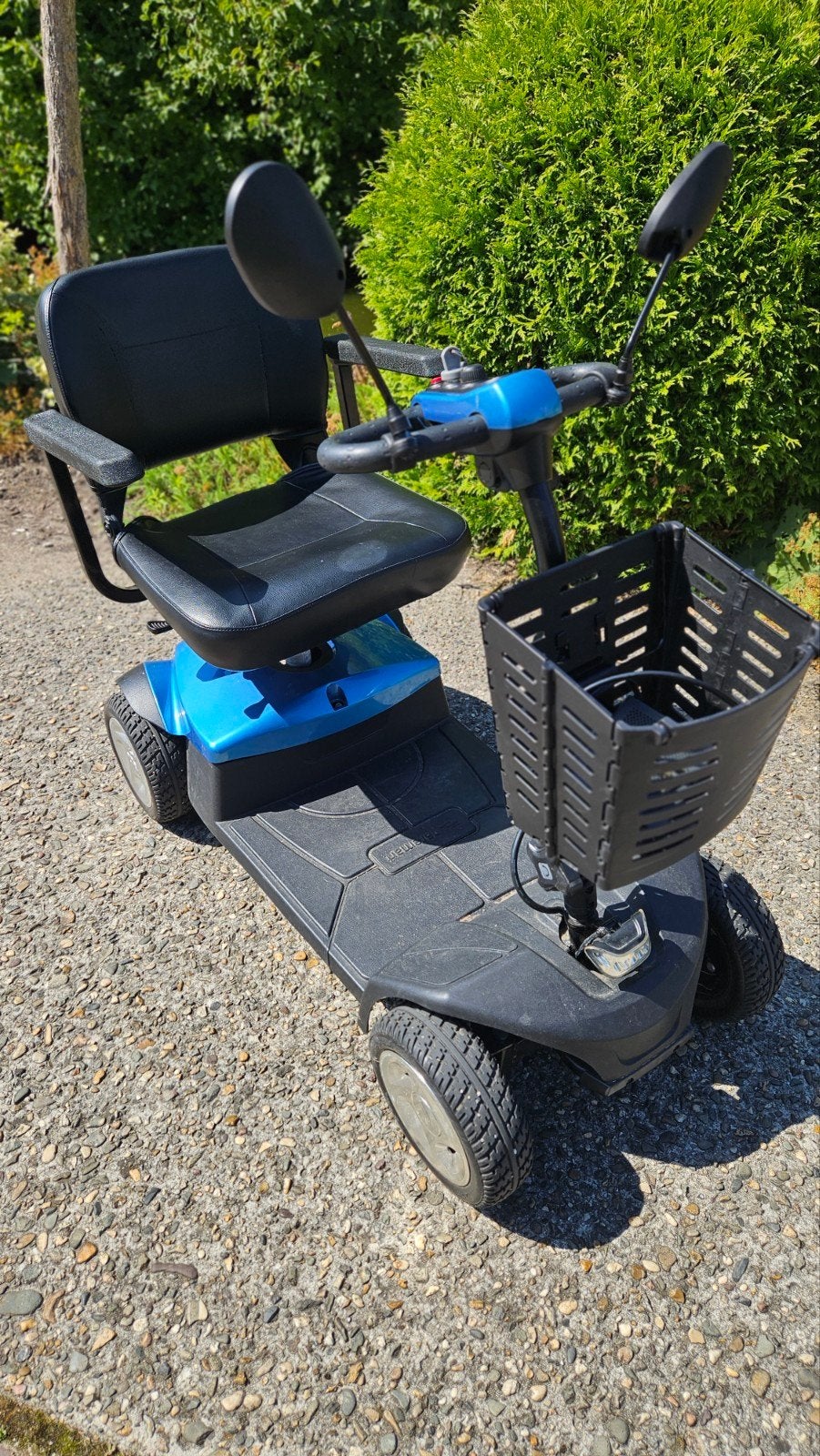 Trottinette de voyage pliable à 4 roues Caremart stable, Enlèvement, Pliant, Comme neuf, Fauteuil roulant électrique